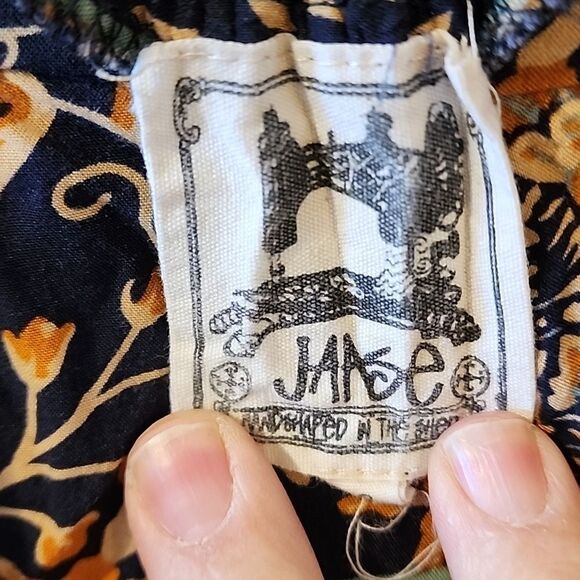 JASSE Floral Patchwork PANTS- Multicolor with pockets inseam 24 - Picture 4 of 5